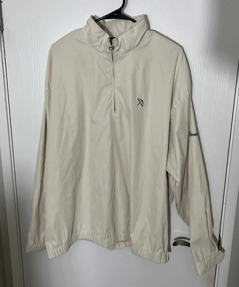 Arnold Palmer Outerwear Mens Extra Large Lightweight Jacket Beige Golf Sports